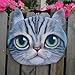 Speaking Life--fashion Meow Star 3d Cat Face Zipper Handbag Single Shoulder Bag-brown