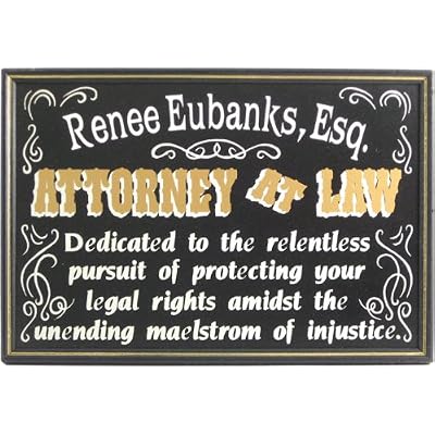 Attorney Sign - Black & Gold Personalized Framed 11x16