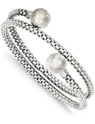 Sterling Silver Textured Wrap Bangle
