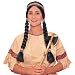 Black Squaw Wig Native American Costume Accessory