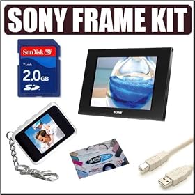 Sony DPF-D80 8-inch LCD Digital Photo Frame + Accessory Kit