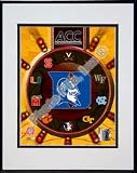 Duke Blue Devils ACC - Logo Double Matted 8 X 10 Photograph in Black Anodized Aluminum Frame