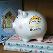 BUFFALO SABRES 'Born To Be' Personalized Team Logo PIGGY BANK (6" x 4.75" x 5.25")