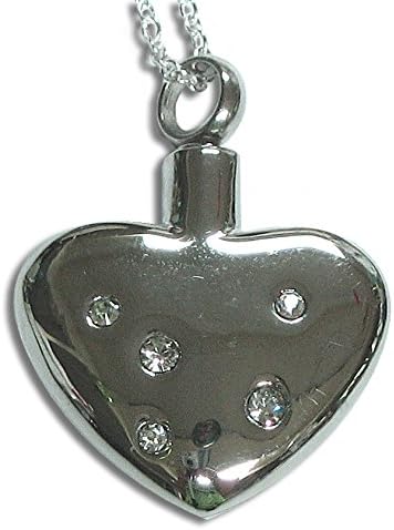 Passion Heart Love Vial Keepsake Memory Pendant