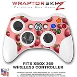 Strawberries on Pink Skin by WraptorSkinz TM fits XBOX 360 Wireless Control ....