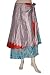 Rayon Silk Wrap around Skirt made by Recycled Printed Silk Sari with Umbrella Cut