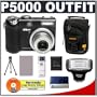 Nikon Coolpix P5000 10.0 Megapixel Digital Camera with 3.5x Optical Zoom + Nikon SB-400 AF Speedlight Flash + High Speed 2.0 USB SecureDigital Card Reader + Spare EN-EL5 Battery for Nikon + Digital Camera Case