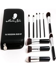 Beauty: Malika Jafrin, Makeup Brush Set, Premium 10 Piece Professional Kabuki Kit for Your Cosmetic Needs (Face & Eye), Brushes for Foundation (Cream, Powder, & Mineral), Blush, Concealer, Bronzer & More - Malika Jafrin
