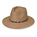 Wallaroo Hat Company Womenâ€™s Petite Sedona Fedora â€“ UPF 50+, Aztec Flair, Designed in Australia, Camel