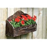 Natural Wooden Planter with Four Square Pots by OriginCrafts