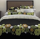 Perry Ellis, Floral Border Collection, Duvet Set, Twin