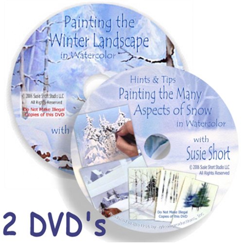 2 DVD Twin Pack! Hints & Tips for Painting Snow and Painting the Winter Landscape in Watercolor with Susie Short