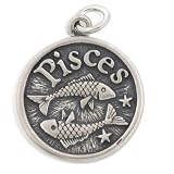 Sterling Silver Pisces & Intuitive Zodiac Pendant