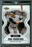 2007 Topps Finest #66 Carl Crawford Baseball Card Tampa Bay Devil Rays - Mint Condition - Shipped In Protective Display Case !!