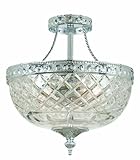 IMAGE OF Crystorama Lighting Group 118-8-CH Polished Chrome Richmond Two Light 24 Percent Lead Crystal Semi-F