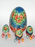 Russian fairy tail nesting egg/doll Kurochka/Chiken Ryaba * Babushka * 13pc/7 in * m2v2