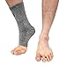 Vital Salveo Open-Toe Ankle Compression Sleeve with Germanium & Charcoal – Relieves Plantar Fasciitis, Achilles Pain, Swelling, Sprains & Arthritis – 1PC - Medium