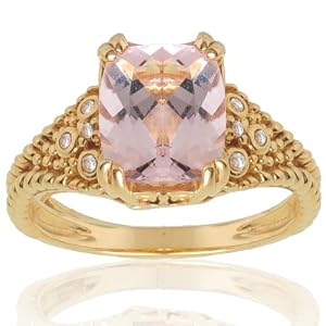 MICHAEL VALITUTTI 14K Morganite and Diamond Ring by MICHAEL VALITUTTI Exotic Gems in GOLD