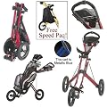 New 2009 Sun Mountain (Push) Speed Golf Cart V1 (Metallic Blue), Free Speed Paq!