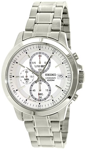 Seiko SKS441 Chronograph Silver Tone Dial Stainless Steel Mens Quartz Watch