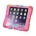 iPad Mini Case, ACEGUARDER Full Body Protective Rubber Cover (Impact Resistant) (Shockproof) (Scratchproof) with Screen Protector & Adjustable Kickstand for Apple iPad Mini 1 2 3 (Ice/Rose)