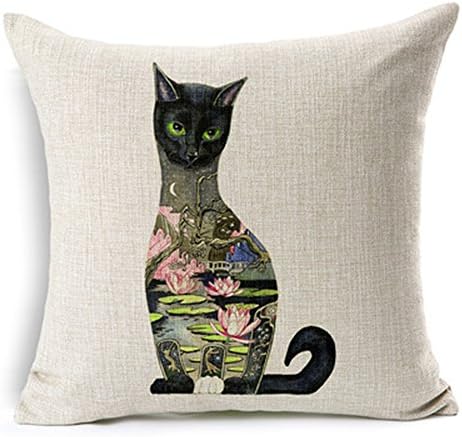 LOHOME New Beautiful Animal modelling of coloured drawing or pattern creative design 18 X 18 Inch Cotton Linen Decorative Throw Cushion Cover / Pillow Sham