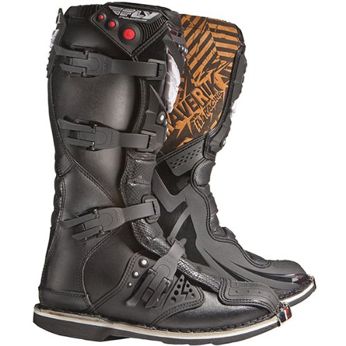 Fly Racing Maverik MX Adult Dirt Bike Motorcycle Boots - Black / Size 10