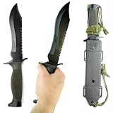 12 Inch Extra Sturdy Jungle King Hunting Knife with Sheath