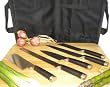 Prime Pacific Set of 5 Sushi Knives with Carry Case