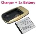 2 BATTERY+CHARGER FOR KODAK KLIC-7004 V1073 V1273 M1033