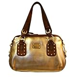 MICHAEL KORS BIG VALLEY MEDIUM SATCHEL BRONZE LEATHER HANDBAG