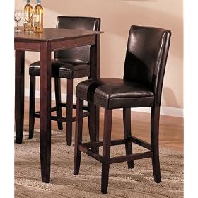 Set of 2 Bar Stools - Contemporary Brown Color by Poundex