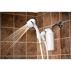 Shower Filtration System with Handheld Massaging Shower Head
