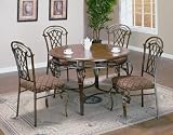 5-pc Dinette Set, Cherry Wood Veneer w/ Parquet Design