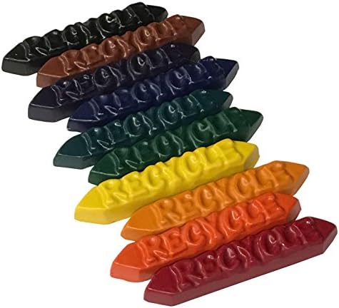 Recycled Crayon Sticks Box of 10 Colors
