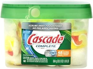 Cascade Complete All-In-One Actionpacs Dishwasher Detergent, Citrus Breeze Scent 48 Count
