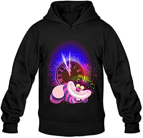 Feimeihua Men's Pink Cheshire Cat Anime Hoodies Sweatshirt Size L US Black