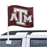 Texas A&M Aggies Maroon Car Flag