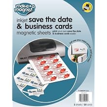 MagnaCard Save the Date and Business Cards, 30 Cards, White, 9 x 12 x 0.1 inches  (PMBC805113)