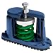 Mason C-B-85 Ductile Iron Housed Spring Floor Mount Vibration Isolator, 85lbs Capacity, 2.1" Deflection, 40lbs/in Spring Constant, White/Black