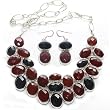 Necklace with Earring Sterling Silver Black Onyx Gemstone Jewelry