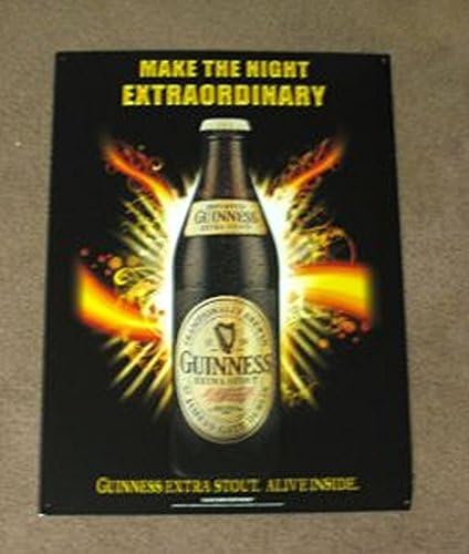 Guinness Extra Stout Extraordinary Night 17 X 23 Metal Sign