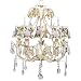 Ivory Five-Arm Ballroom Chandelier with Small Flowers