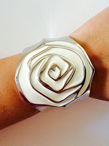 The SILVER ROSE Bracelet designed to securely conceal your Fitbit® Flex!