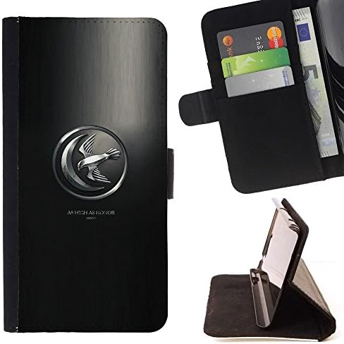Flip Credit Card Slots PU Holster Leather Wallet Pouch Protective Skin Case Cover HTC One M8 , ( As High As Honor )