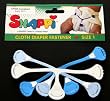 Snappi Cloth Diaper Fasteners - Pack of 3 (Light Blue, Bright Blue, White)