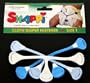 Snappi Cloth Diaper Fasteners - Pack of 3 (Light Blue, Bright Blue, White)