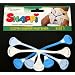 Snappi Cloth Diaper Fasteners - Pack of 3 (Light Blue, Bright Blue, White)
