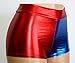 Dilly Duds HIGH Waist Metallic Red and Blue Booty Shorts