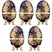 Large Porcelain Egg Hand Painted Trinket Box (Set of 5)